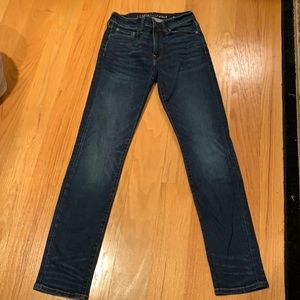 American Eagle Airflex skinny jeans.  28x32